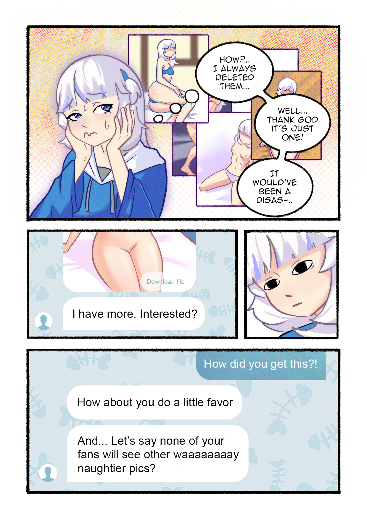 Gawr Gura Stream Routine porn comic picture 8