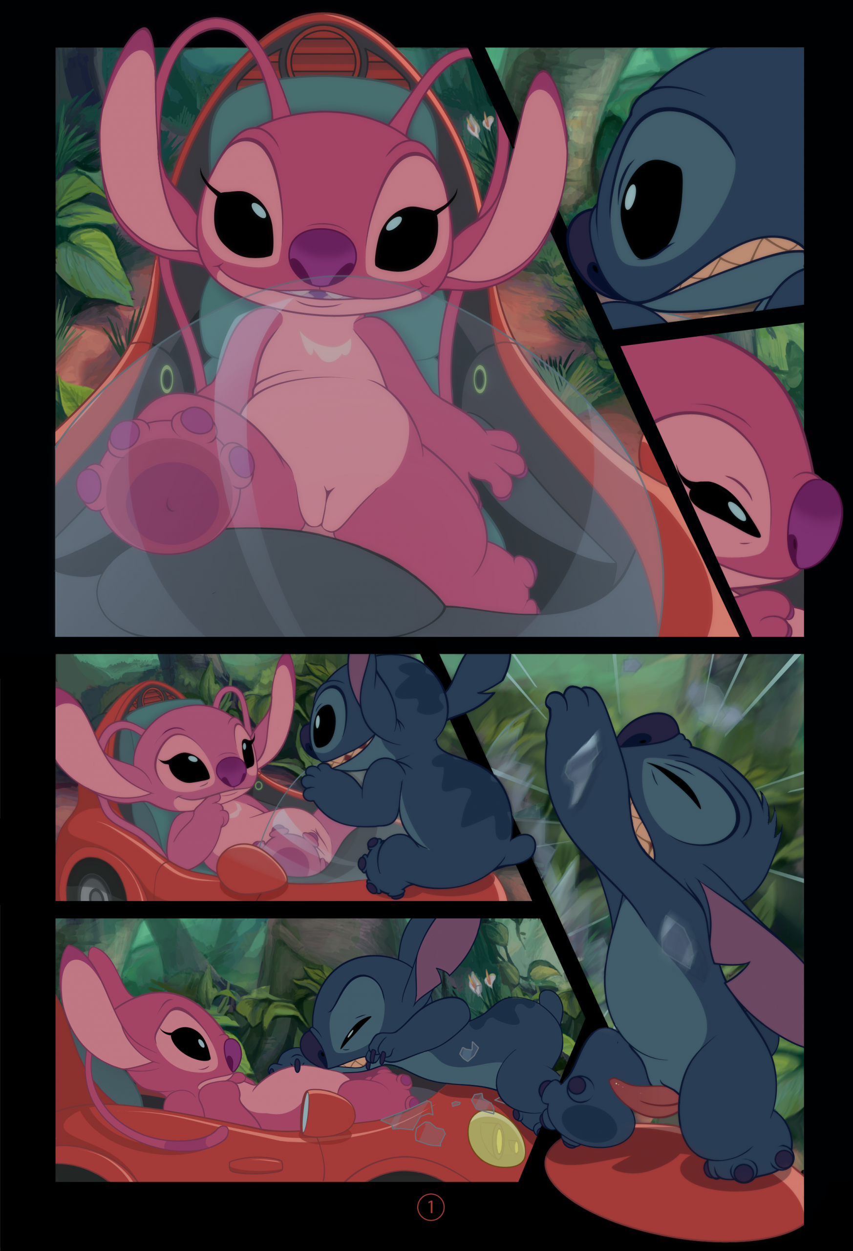 Stitch x Angel porn comic picture 1