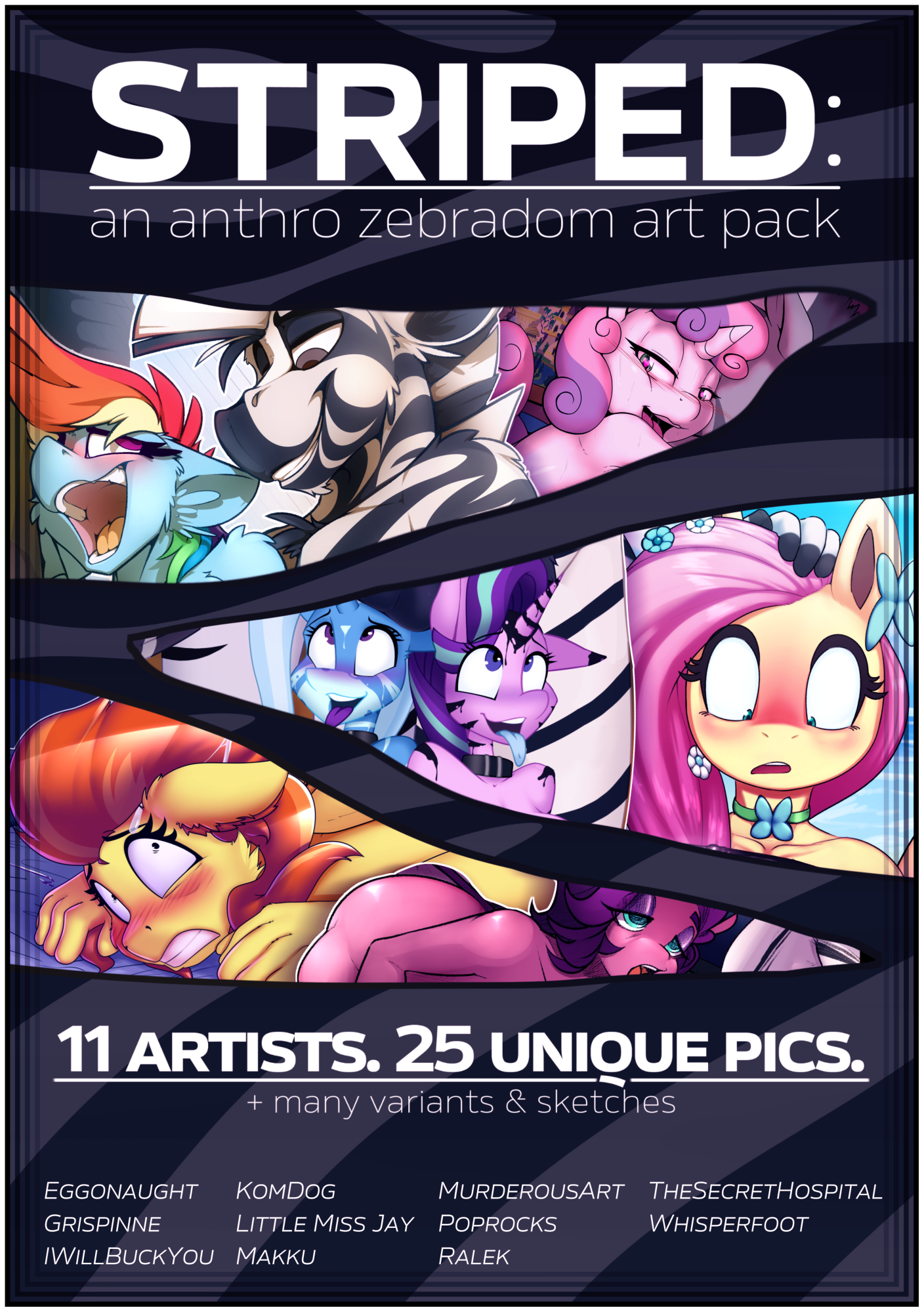 STRIPED: an anthro zebradom art pack porn comic picture 1