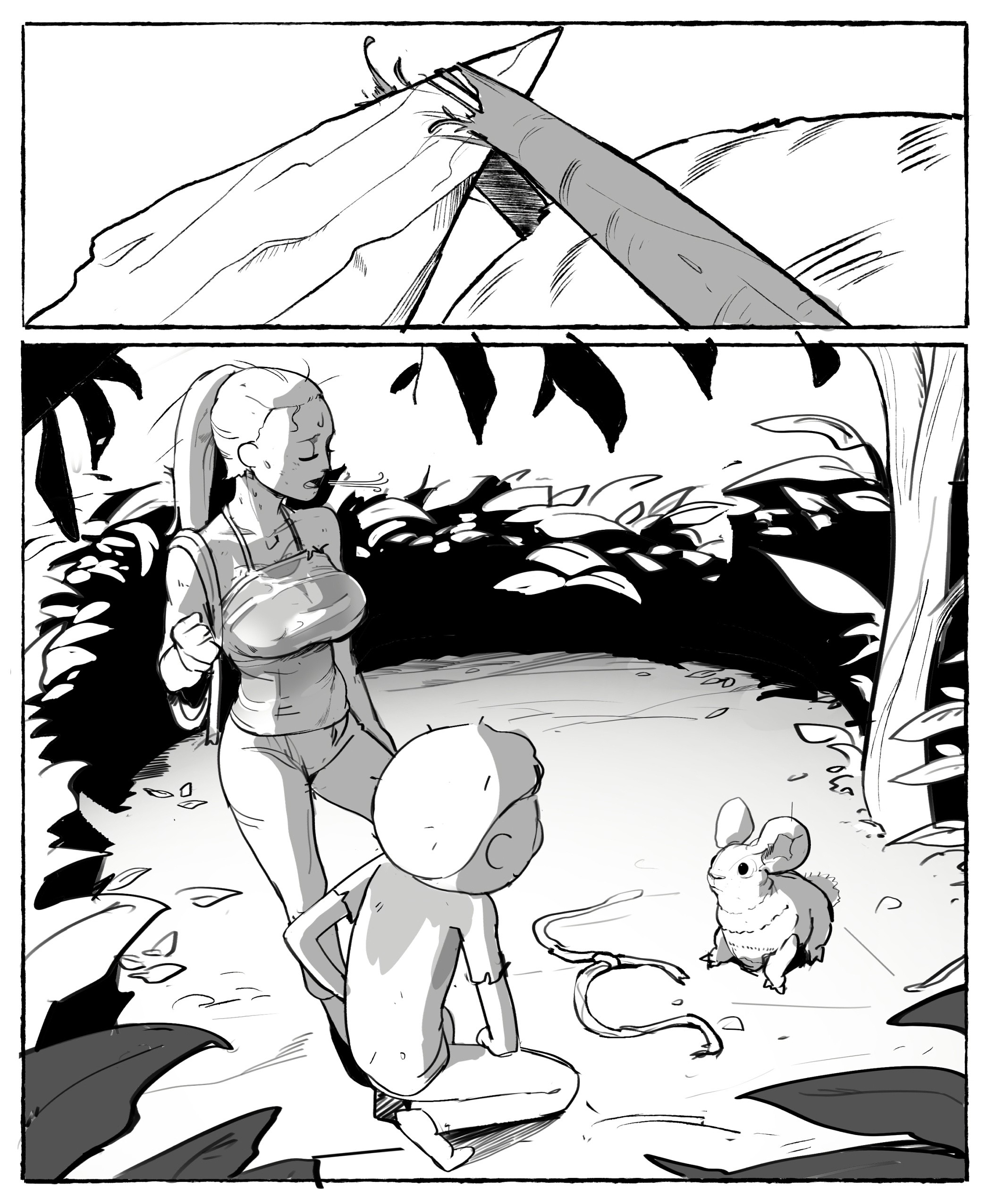Me and My Younger Brother Got Stranded in Some Alien Planet porn comic picture 5