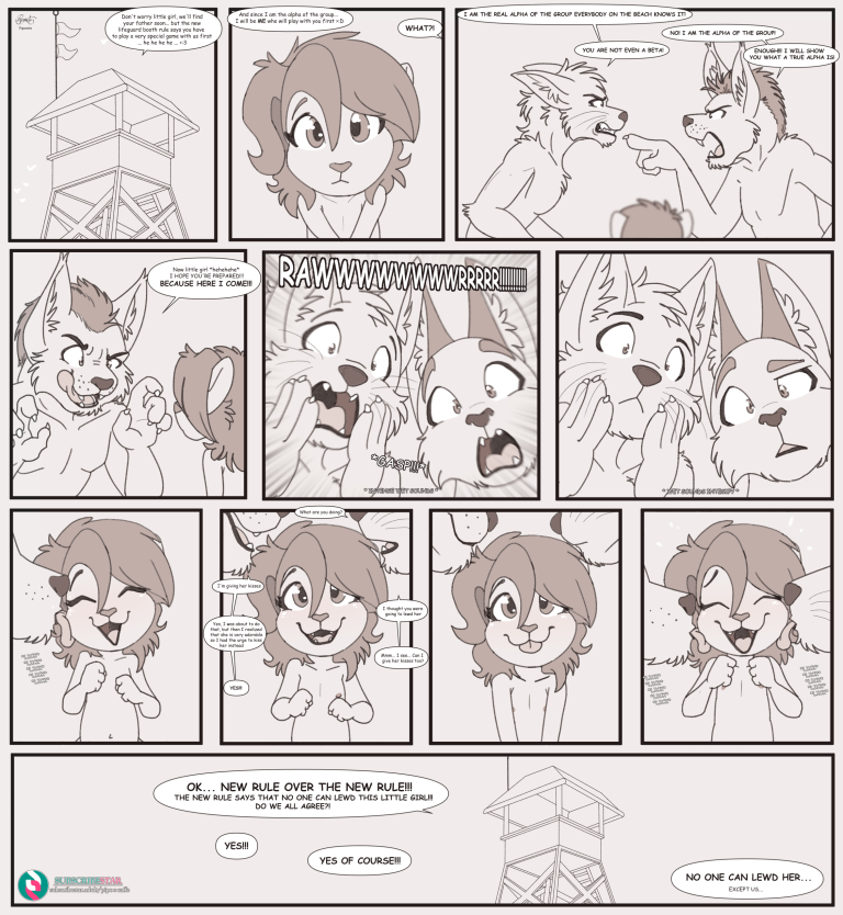 Lewd Beach Wolfs porn comic picture 1