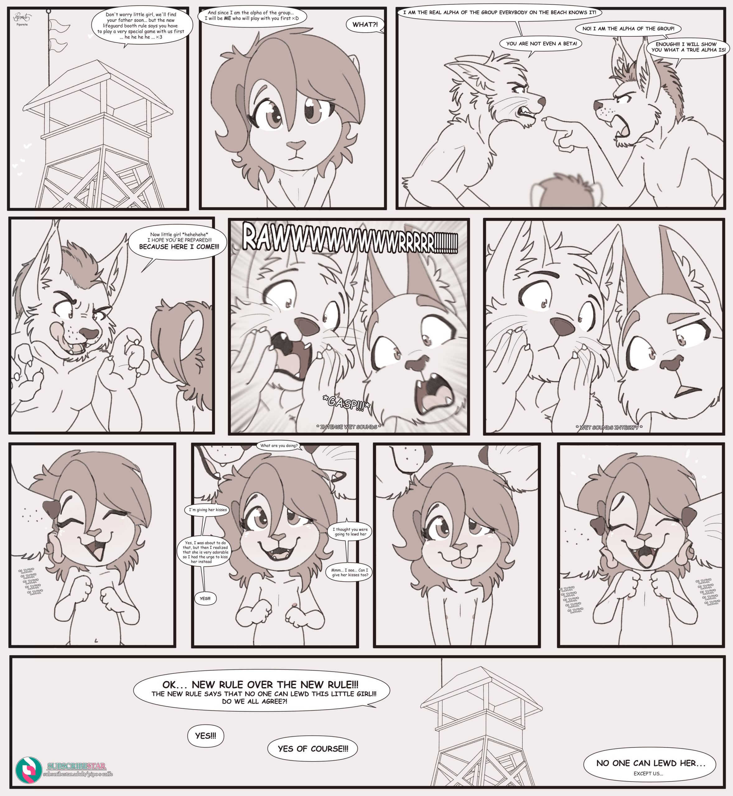 Lewd Beach Wolfs porn comic picture 1