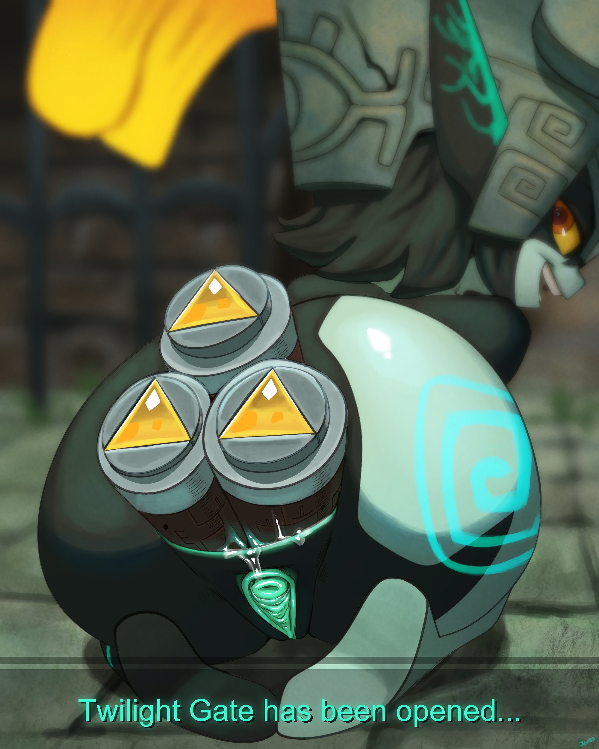 Midna and Wolf Link porn comic picture 1