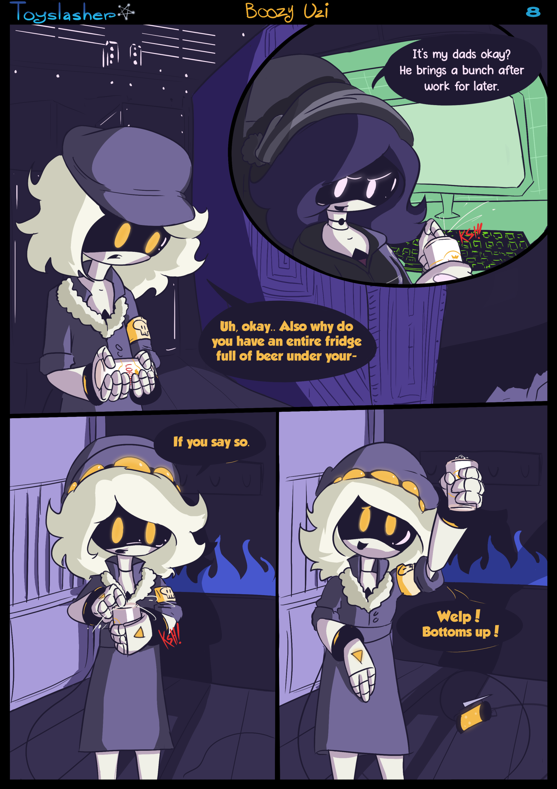 Boozy Uzi! porn comic picture 9