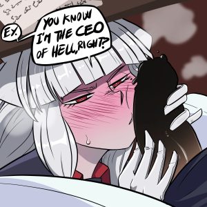 Helltaker and Lucifer porn comic picture 1