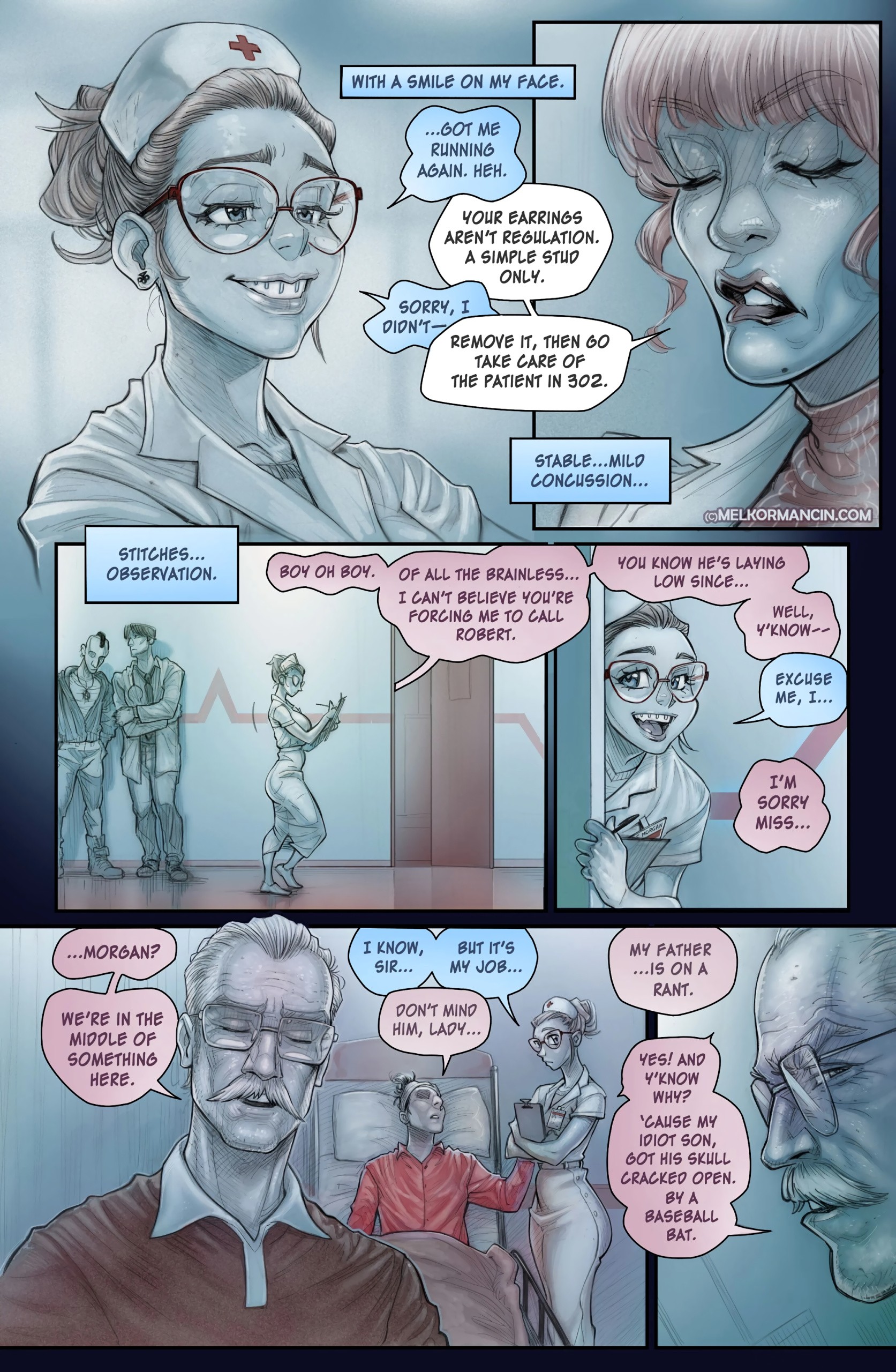 Nurse Morgan porn comic picture 4