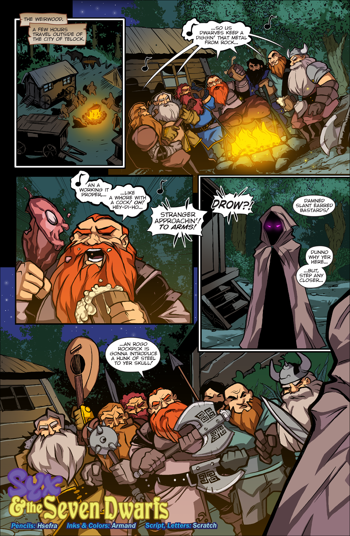 Syx and the Seven Dwarfs porn comic picture 2