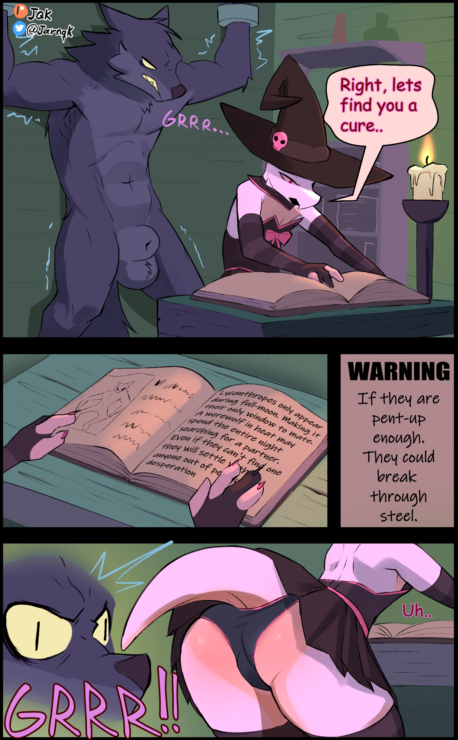 Lyra x Werewolf porn comic picture 1