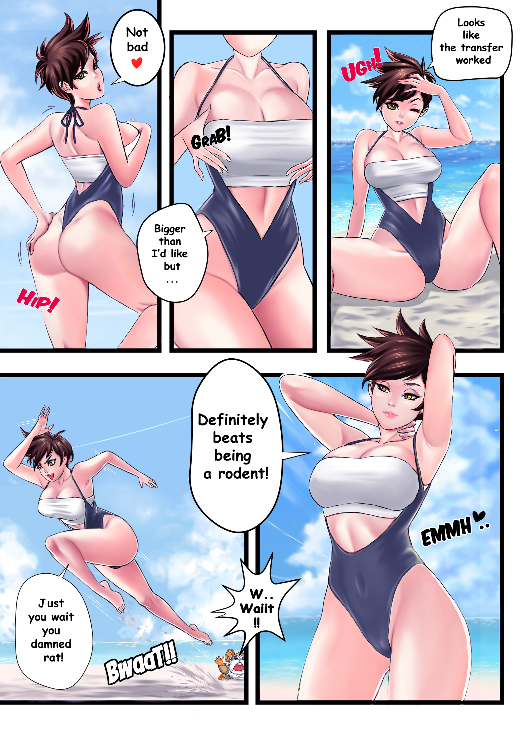 Tracer x Widow BodySwap porn comic picture 4