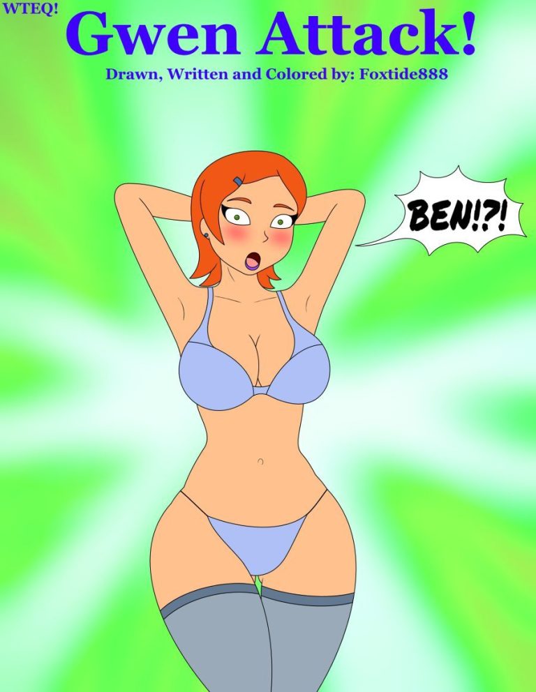 Gwen attack original and white lingerie versions porn comic picture 1