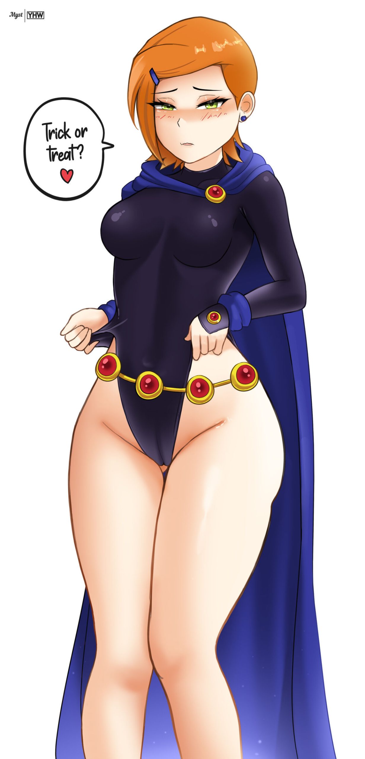 Gwen tennyson wearing raven's outfit porn comic picture 2