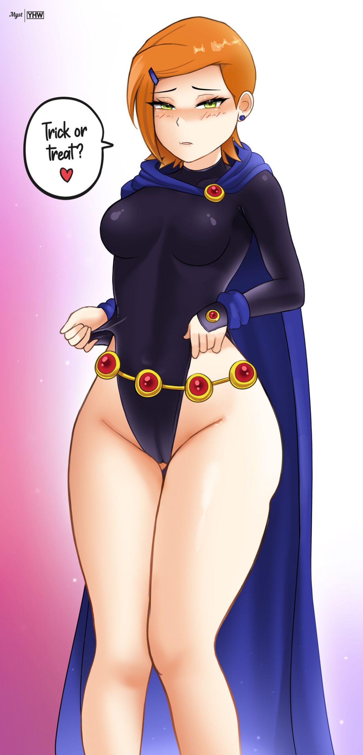 Gwen tennyson wearing raven's outfit porn comic picture 6