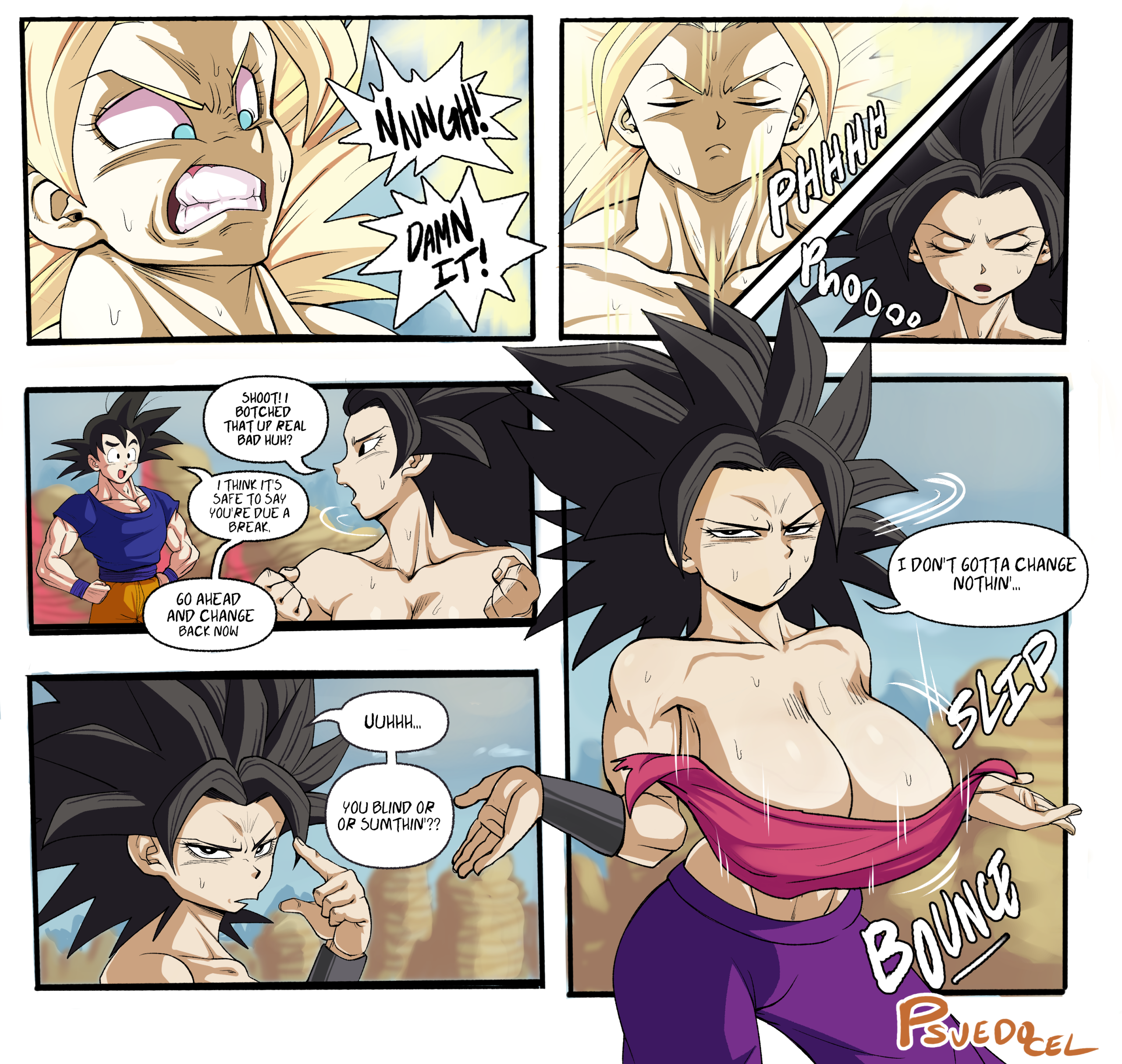 Caulifla's Ki Malfunction porn comic picture 2