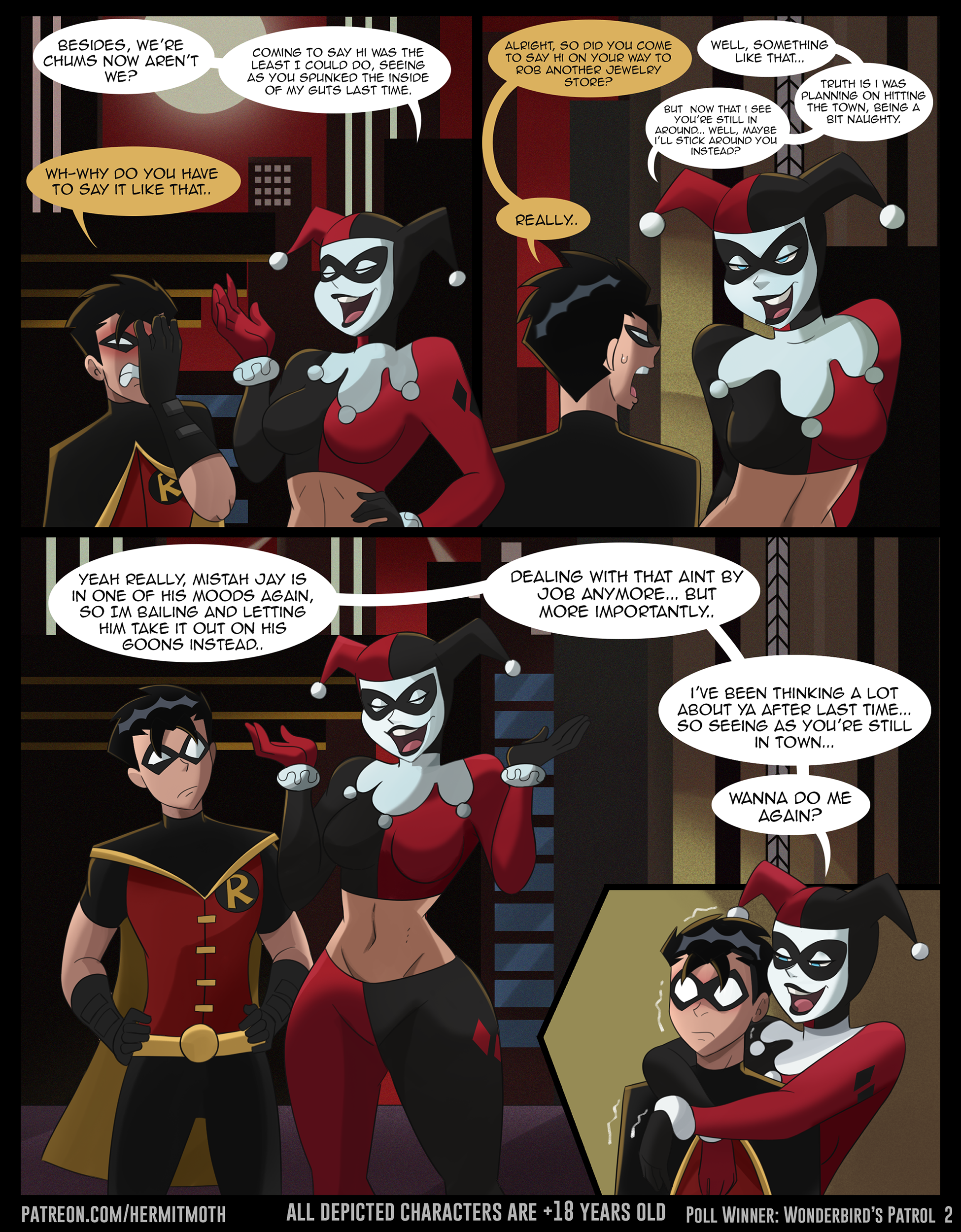 Harley and Robin: Second Shot of Crazy porn comic picture 2
