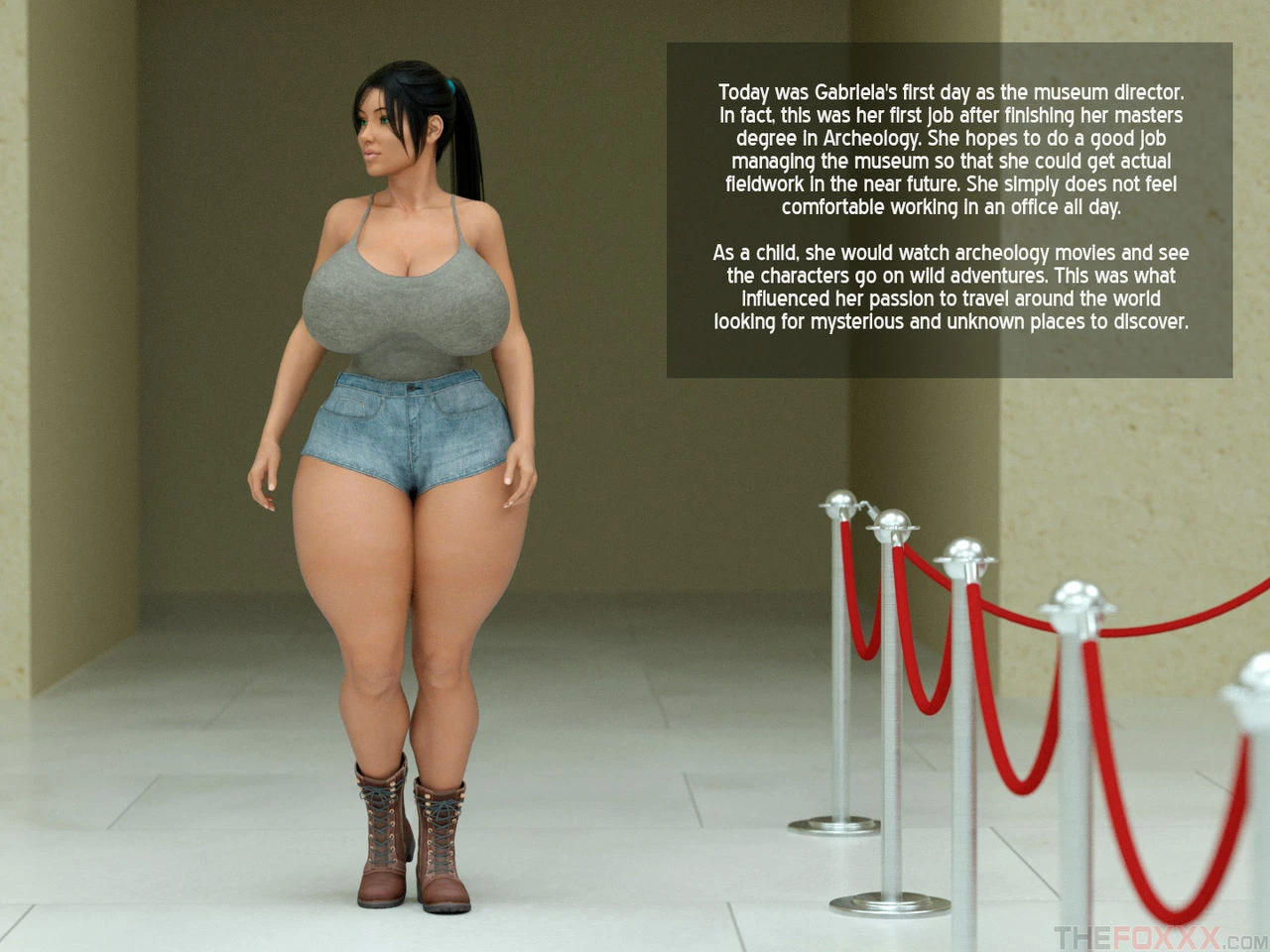 A horny mummy in the museum porn comic picture 2