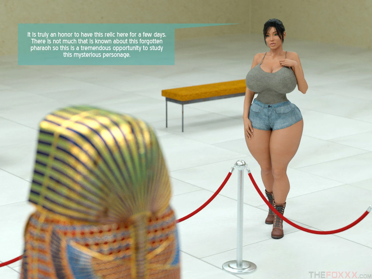 A horny mummy in the museum porn comic picture 4