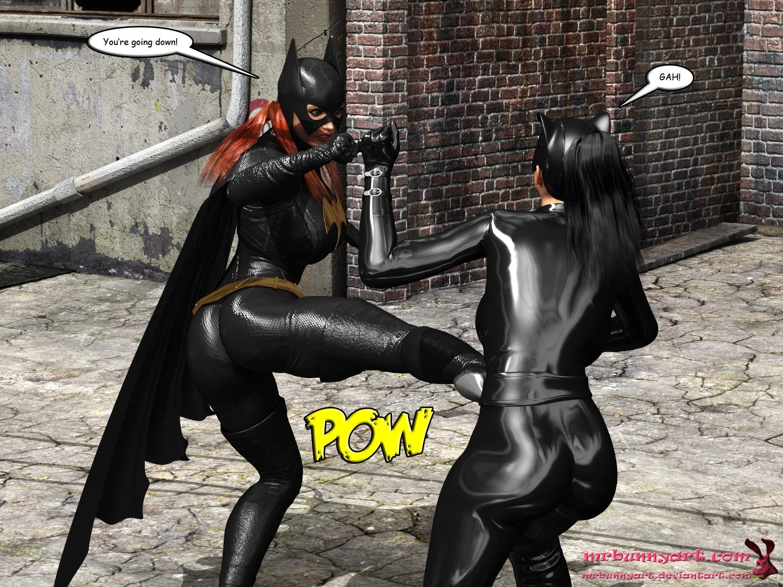 Batgirl vs Cain porn comic picture 12
