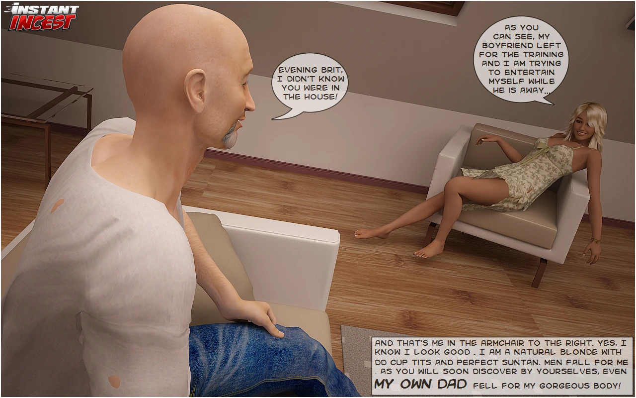 Blond bombshell screwed by her dad porn comic picture 2