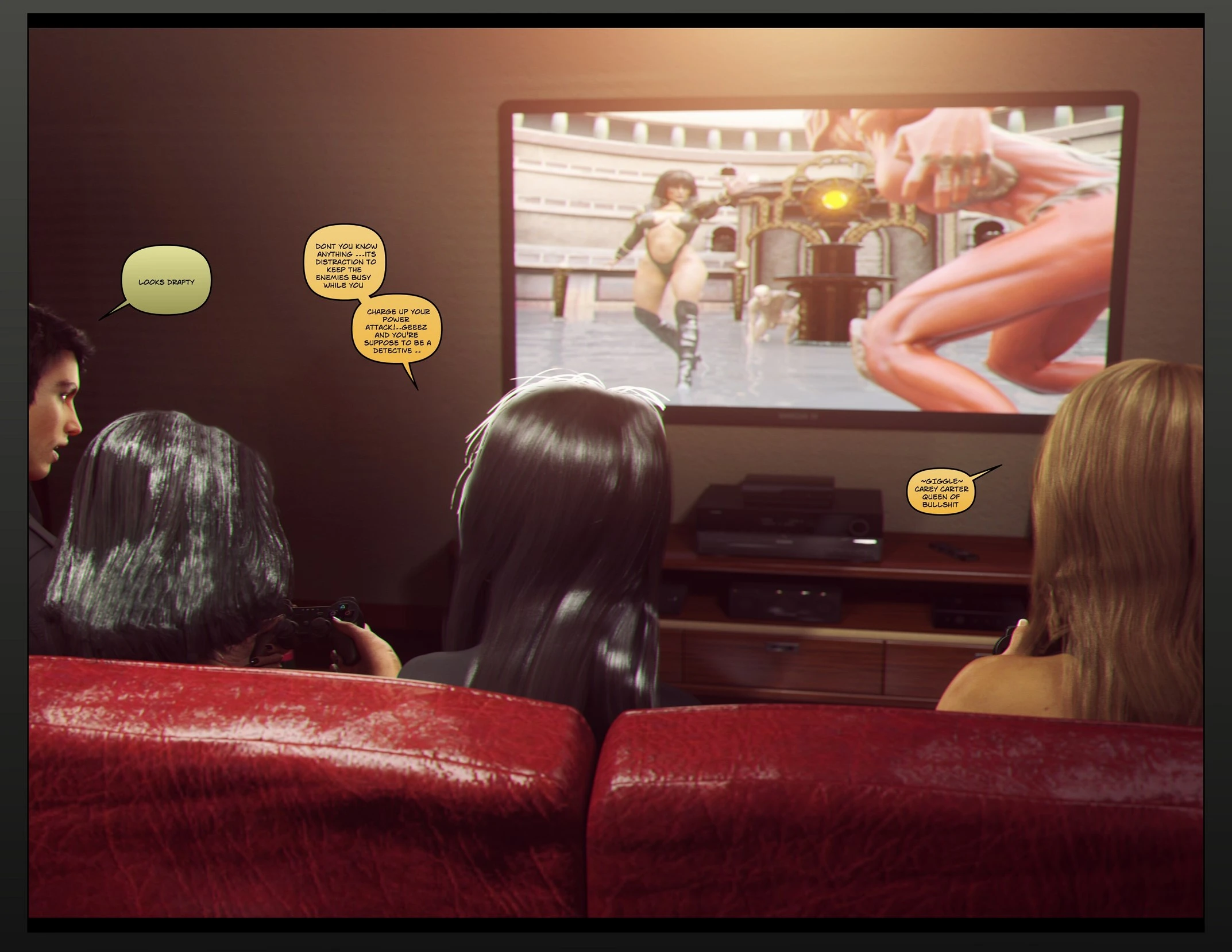 Carey Carter: Videogames night porn comic picture 7