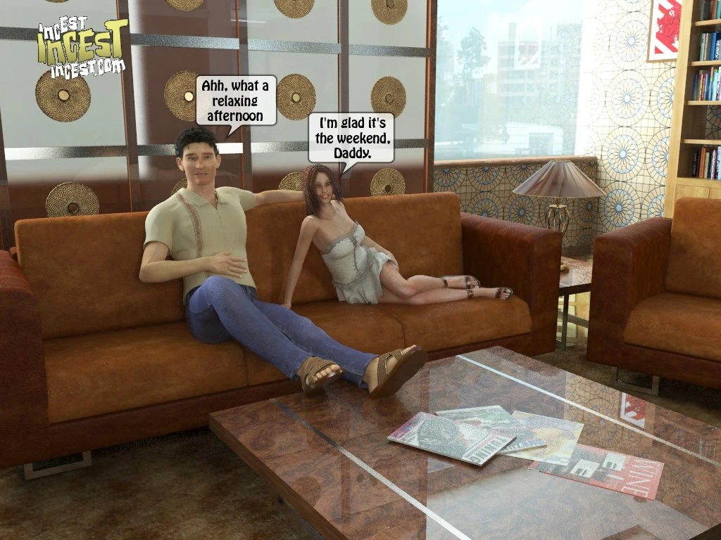 Daddy + 2 Daughters porn comic picture 1