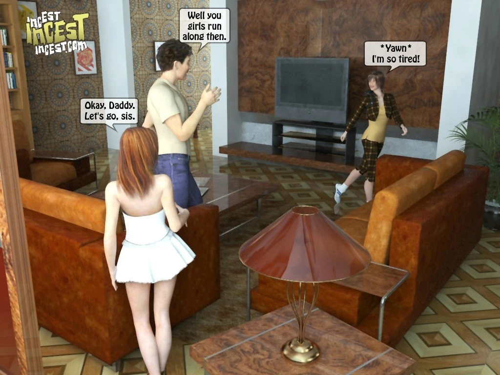 Daddy + 2 Daughters porn comic picture 4