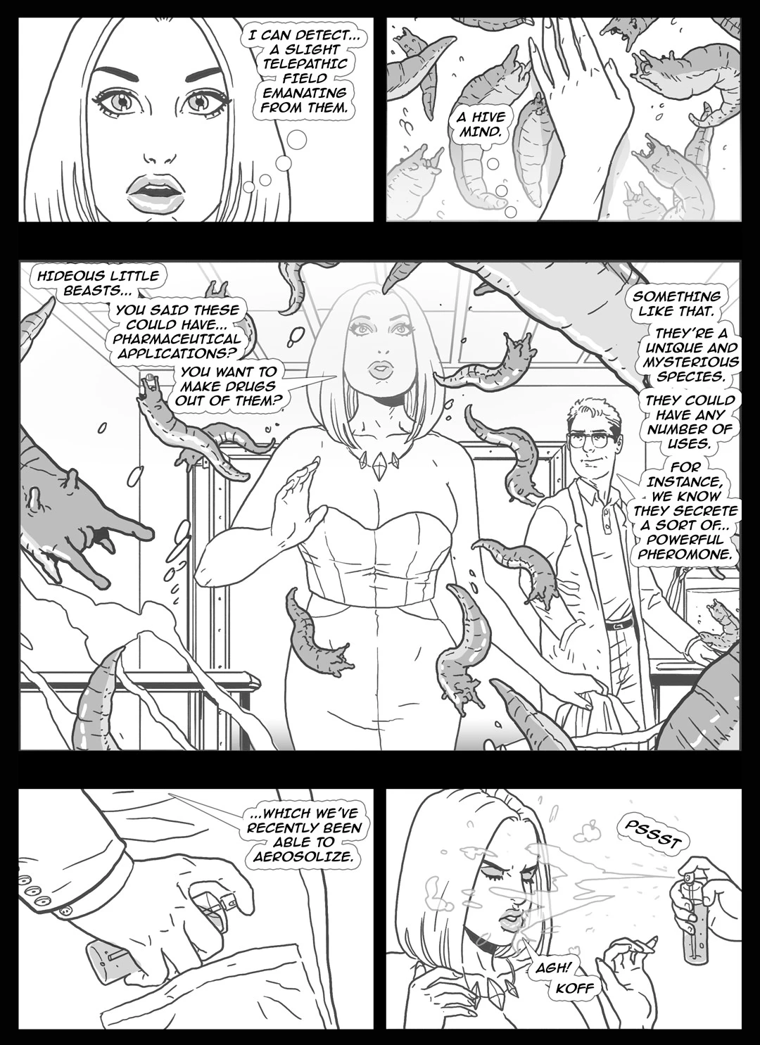 Emma Frost vs. The Brain Worms porn comic picture 7