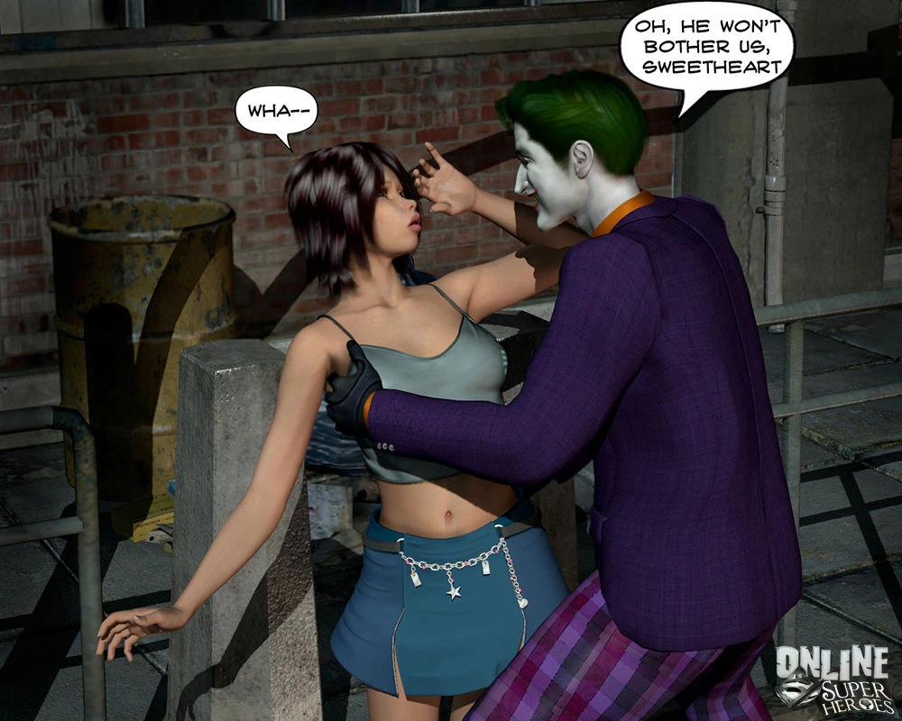 Joker bangs a hot babe in the alley porn comic picture 3