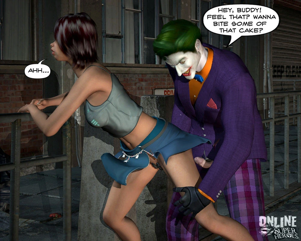 Joker bangs a hot babe in the alley porn comic picture 6