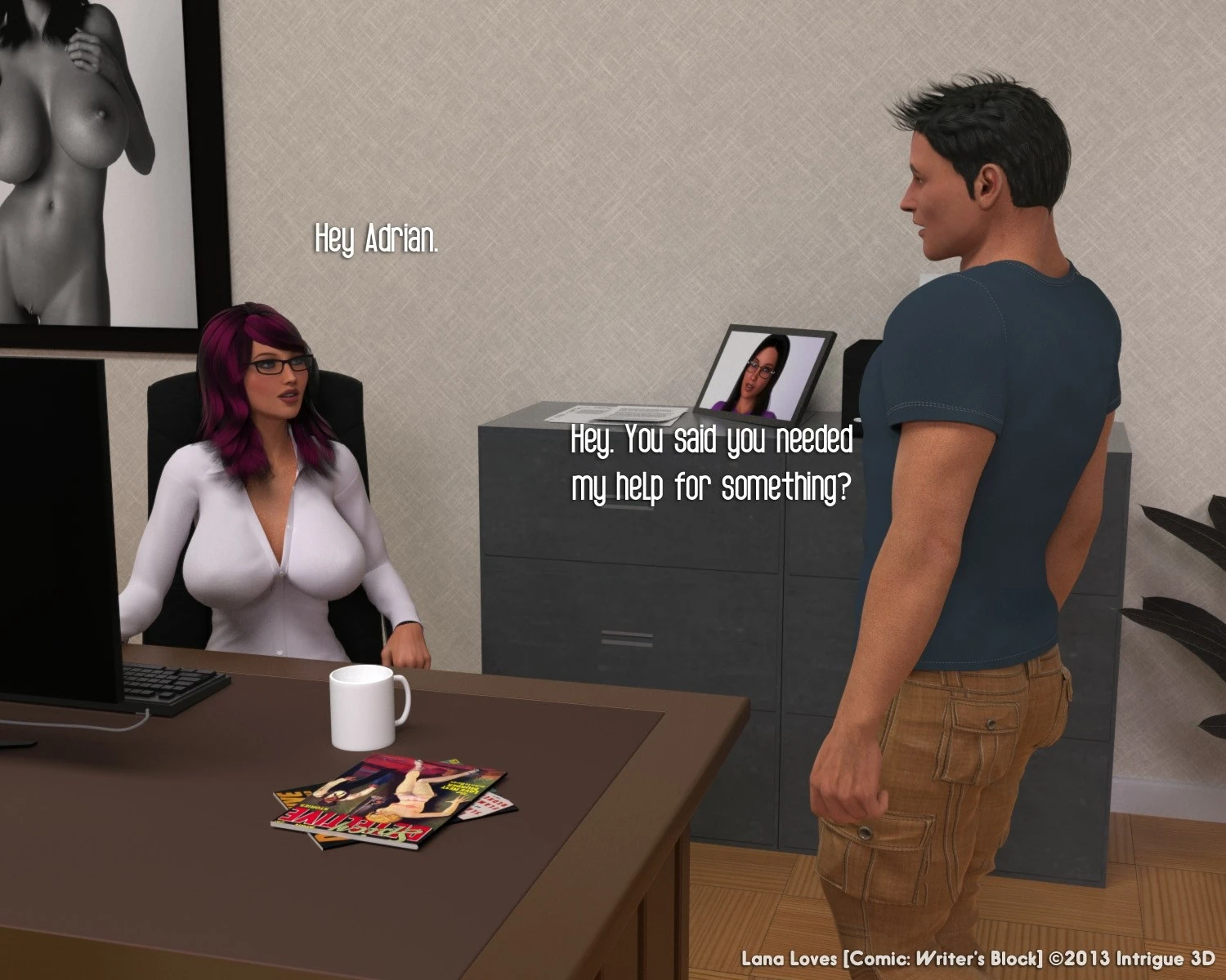 Lana Loves Writer’s Block porn comic picture 2