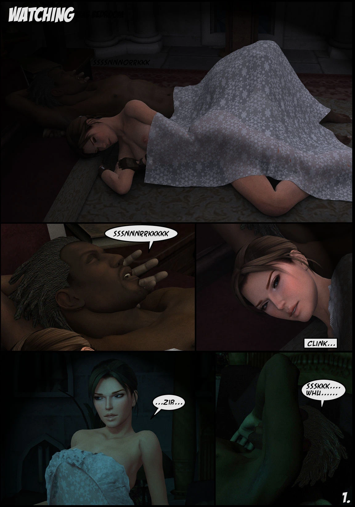 Lara Croft and Doppelganger porn comic picture 1