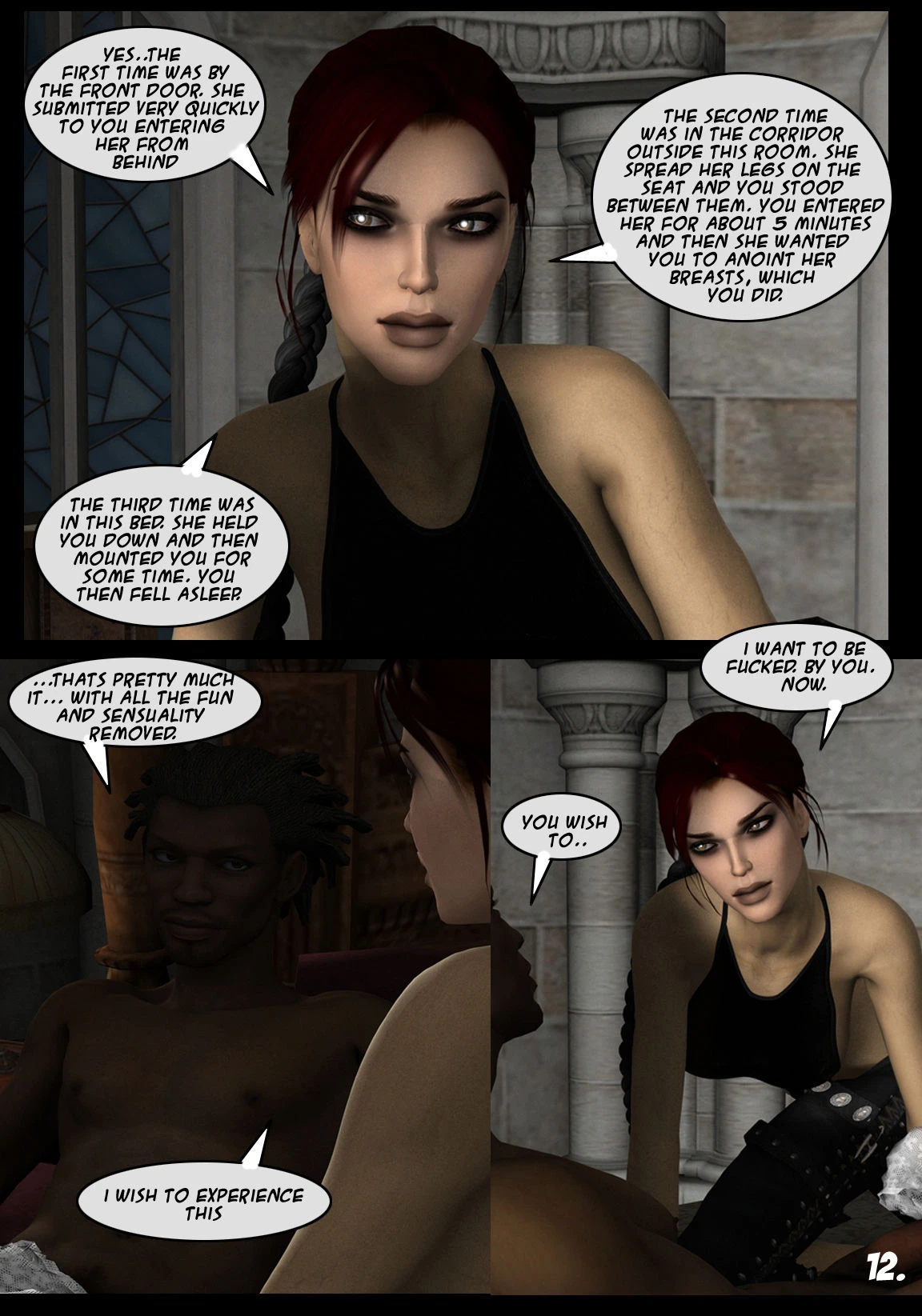 Lara Croft and Doppelganger porn comic picture 12