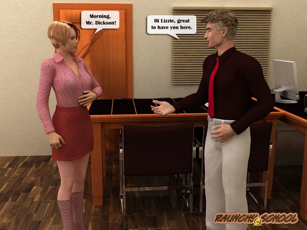 New teacher works hard to impress a horny principal porn comic picture 2