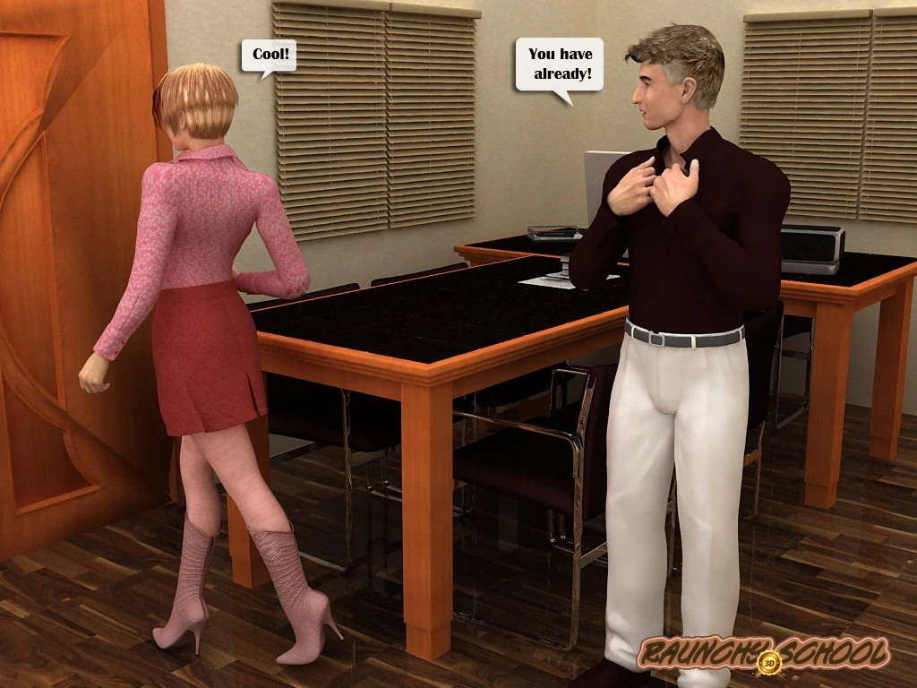 New teacher works hard to impress a horny principal porn comic picture 40
