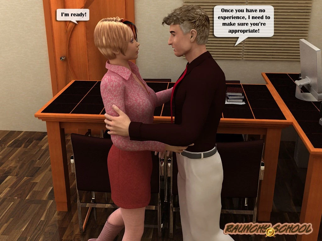 New teacher works hard to impress a horny principal porn comic picture 5