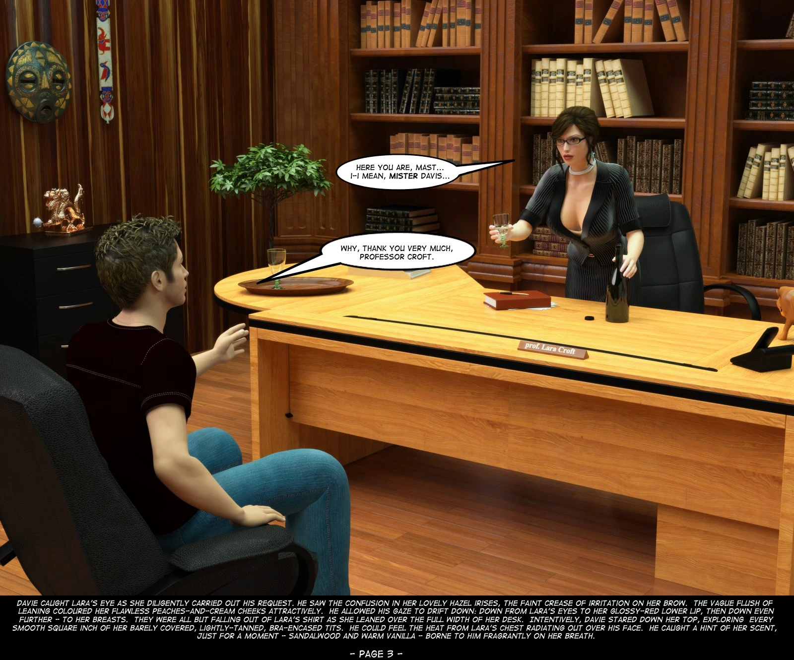 Professor Croft and the Eye of Metate porn comic picture 4