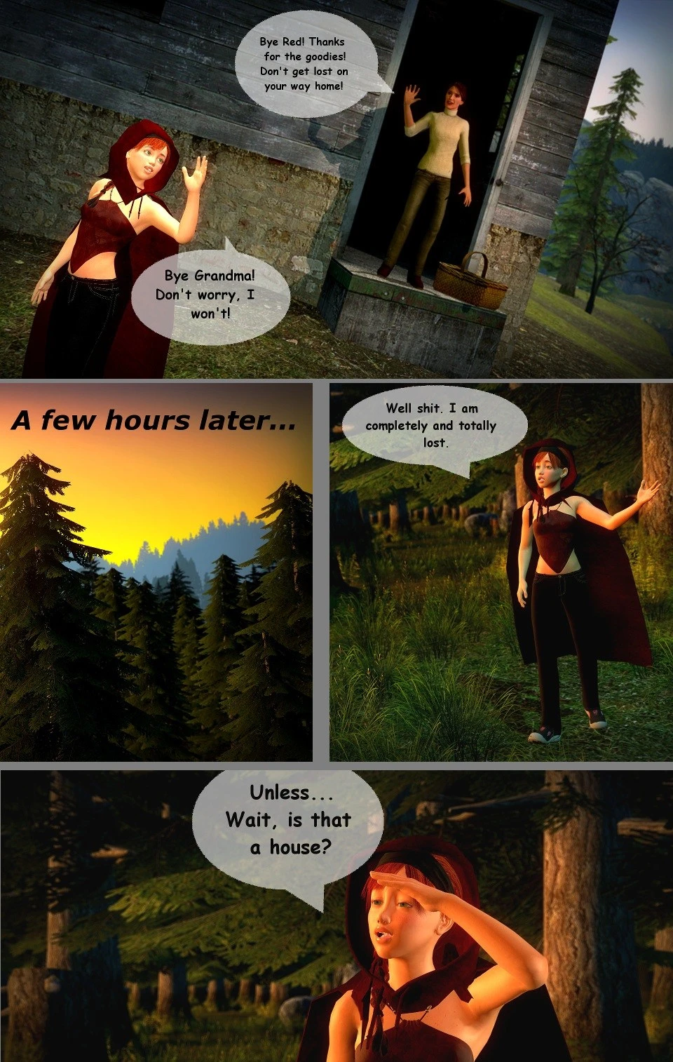 Red - A Little Red Riding Hood Story porn comic picture 2