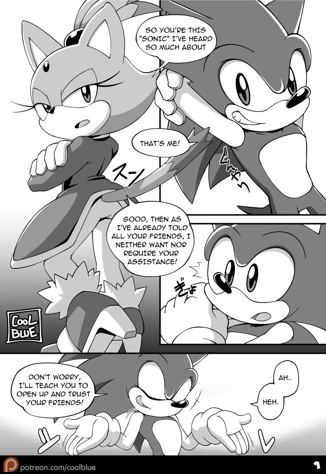 Sonic & Blaze porn comic picture 1