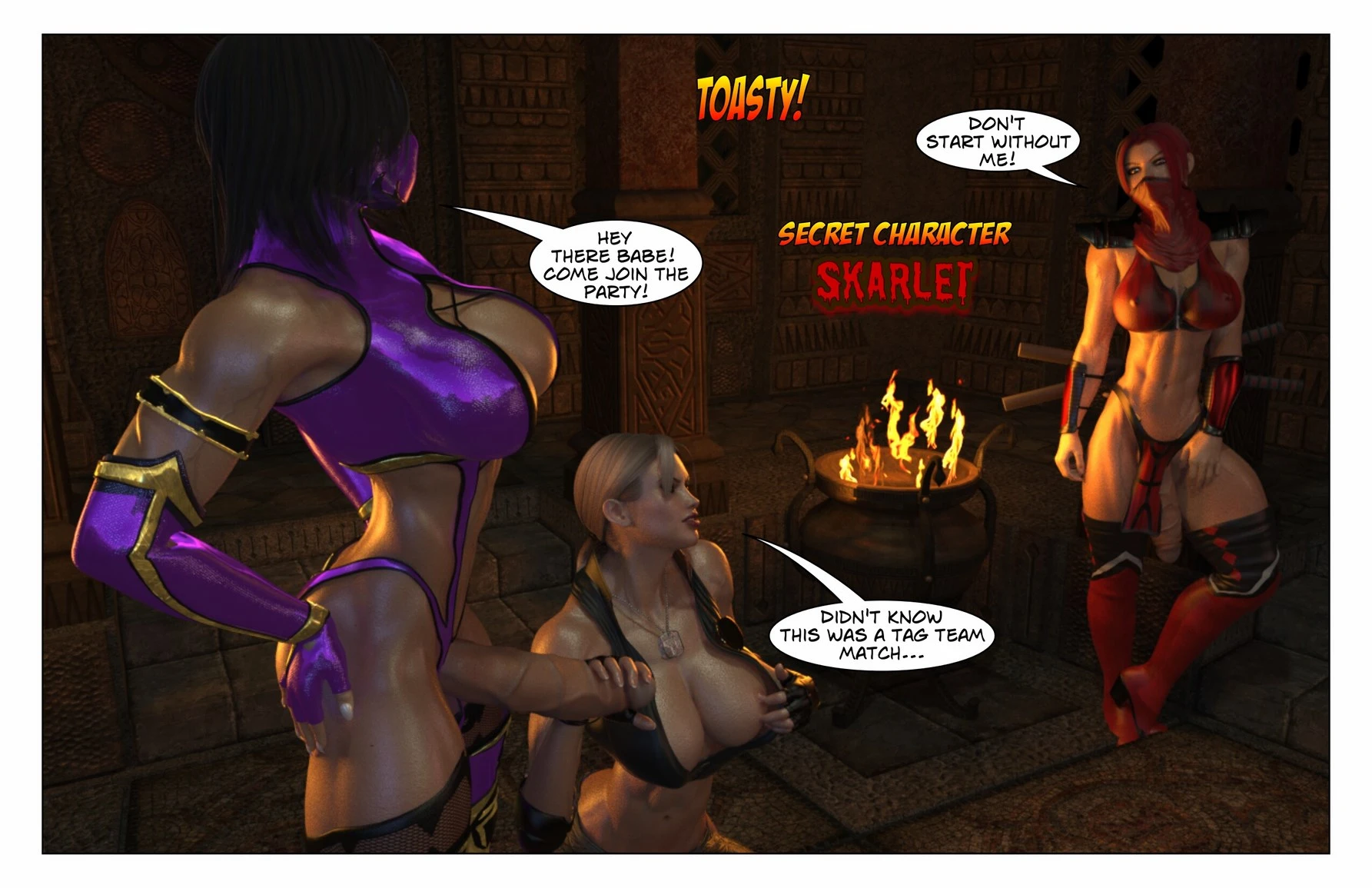 Sonya Vs Mileena porn comic picture 4