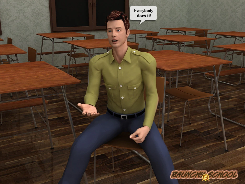 Teacher humps a bad boy and lets another join porn comic picture 2