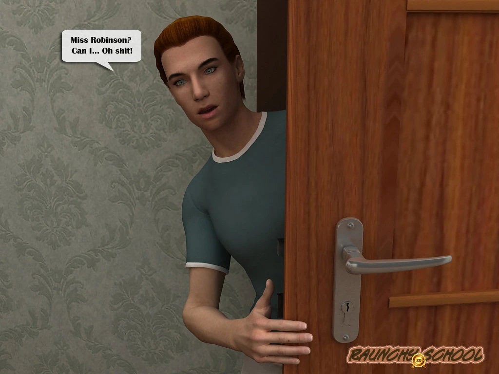 Teacher humps a bad boy and lets another join porn comic picture 9