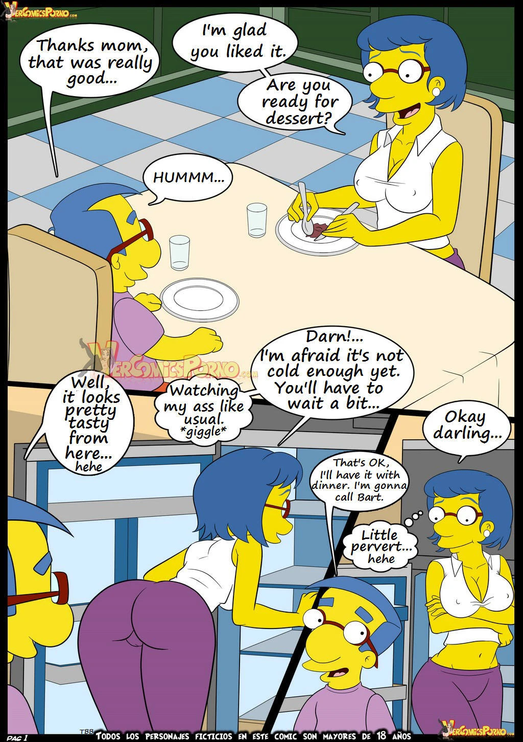 The Simpsons 6 Learning with Mom porn comic picture 2