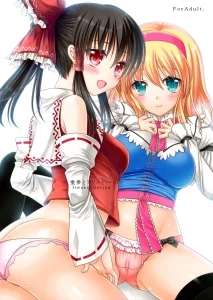 With Reimu and Alice. porn comic picture 1