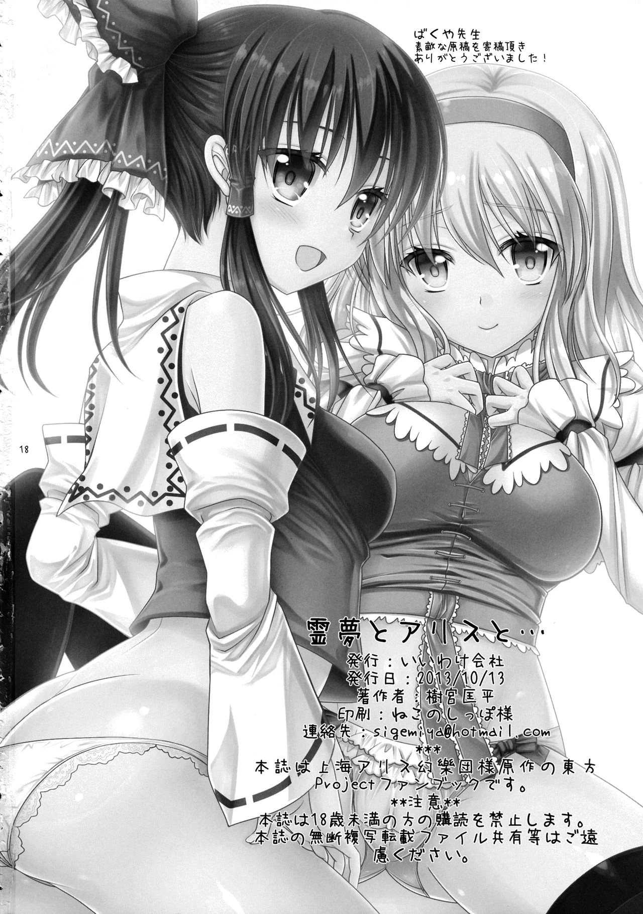 With Reimu and Alice. porn comic picture 17