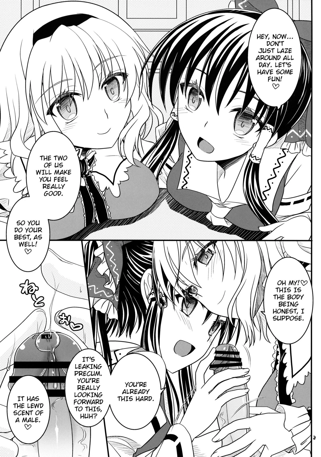 With Reimu and Alice. porn comic picture 2