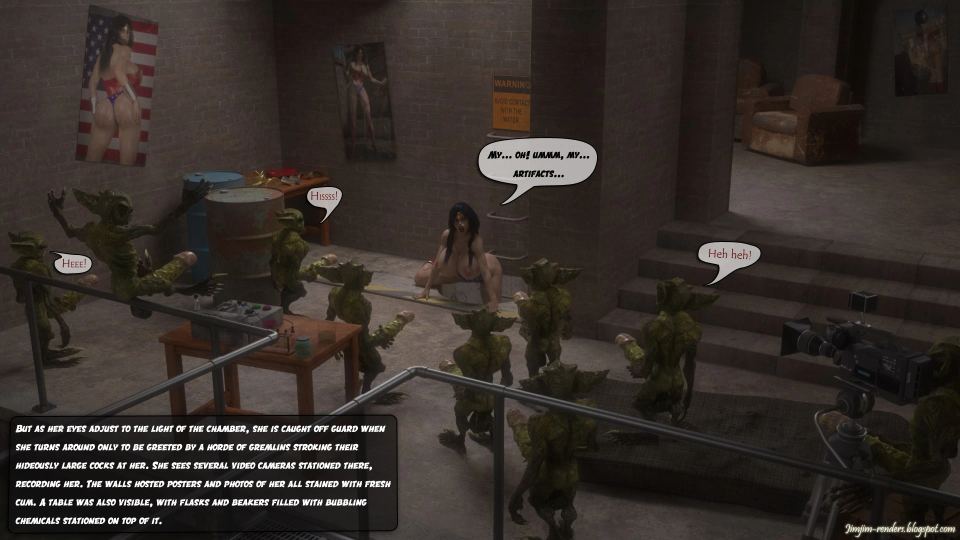 Wonder Woman v Gremlins 2 porn comic picture 2