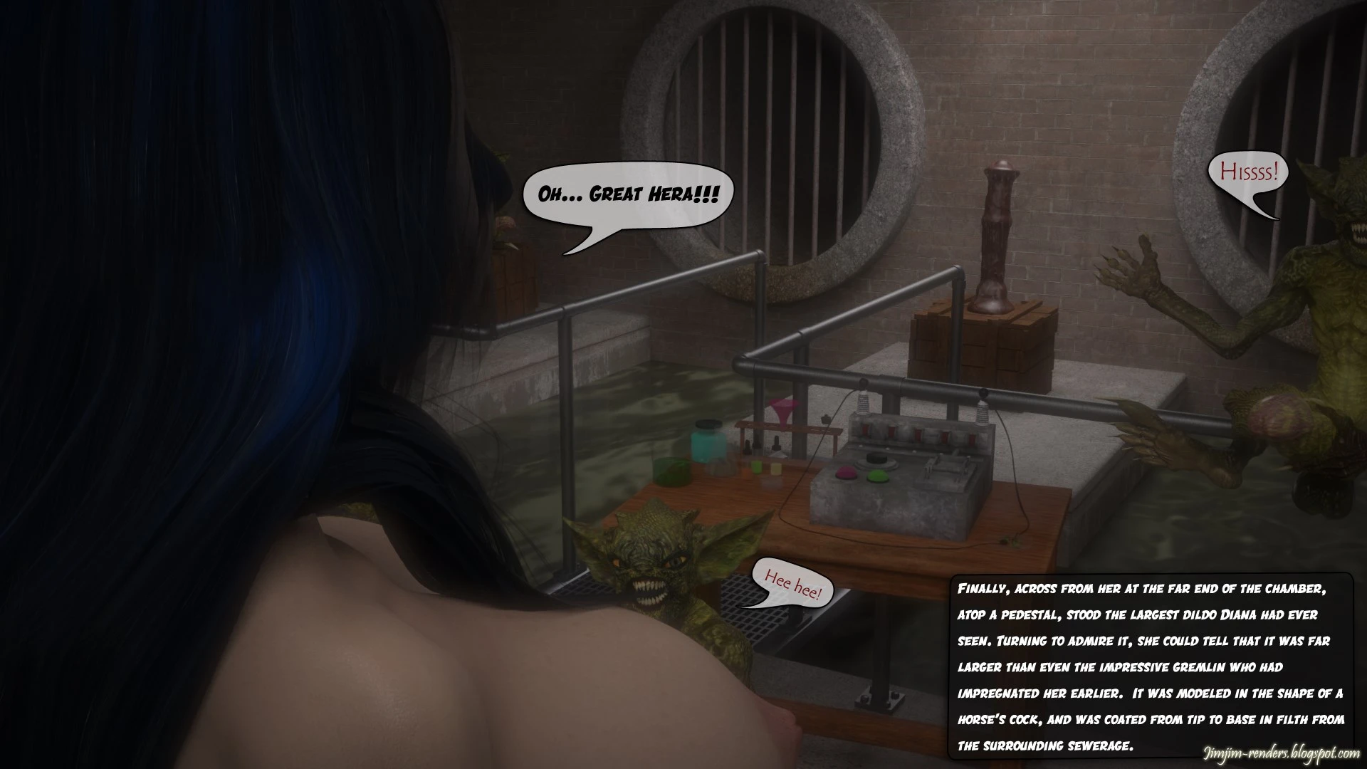 Wonder Woman v Gremlins 2 porn comic picture 3